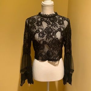 Black lace top